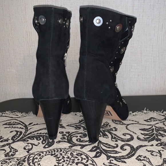 Suede Studded Booties - Picture 3 of 7
